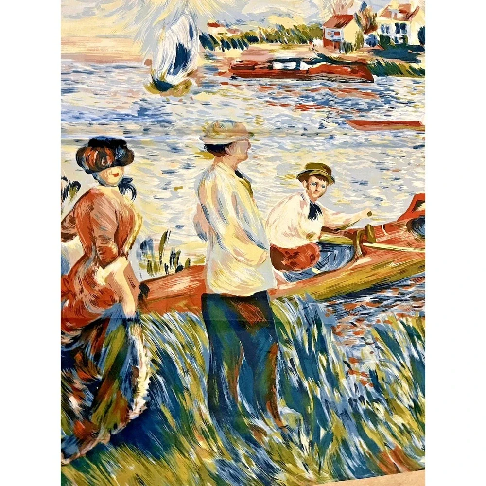 Large Fabric Panel Piece Impressionist Painting Monet Look Quilting Crafts 61x32